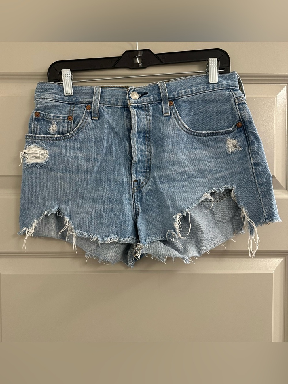 Levi’s 501 Distressed Denim Shorts